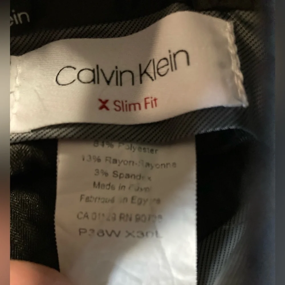 Calvin Klein Blue Slim Fit Dress Pants 36/30‎
